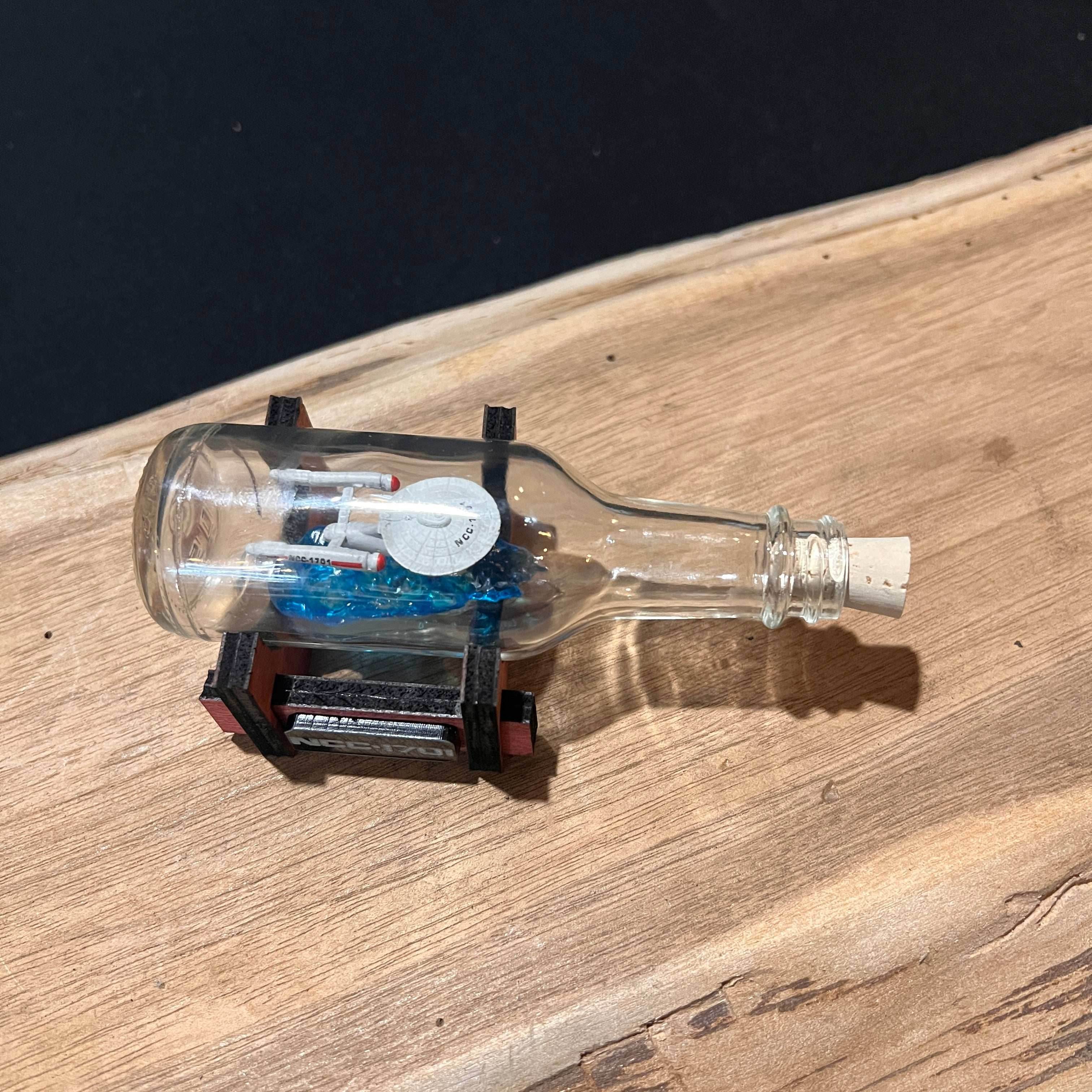 Star Trek USS Enterprise NCC-1701 in a Shot Bottle - 