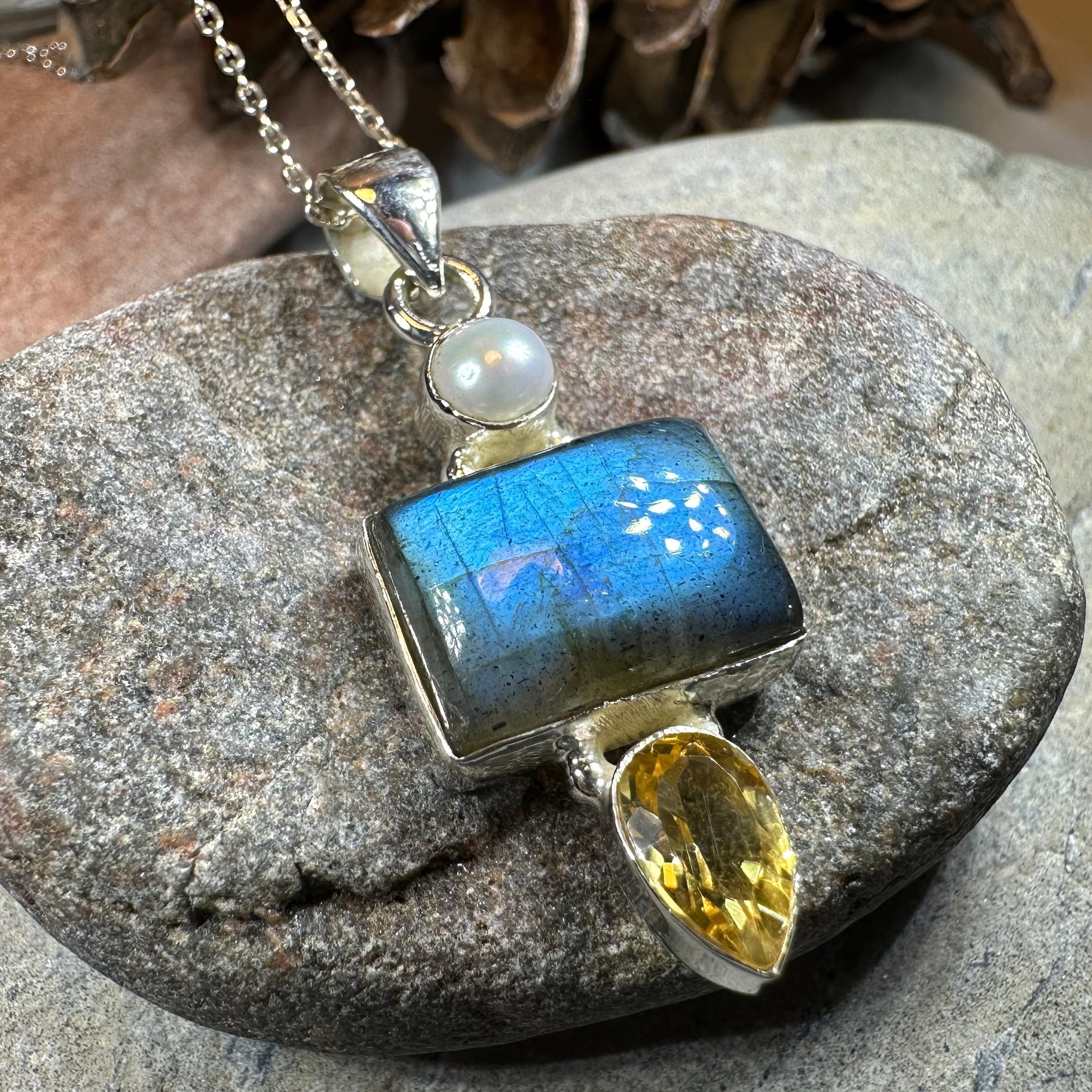 Galaxy Blue Labradorite Necklace