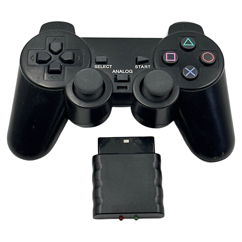 PlayStation 2 DualShock 2 Official-Controller - Black Wireless With Dongle (3rd Party)