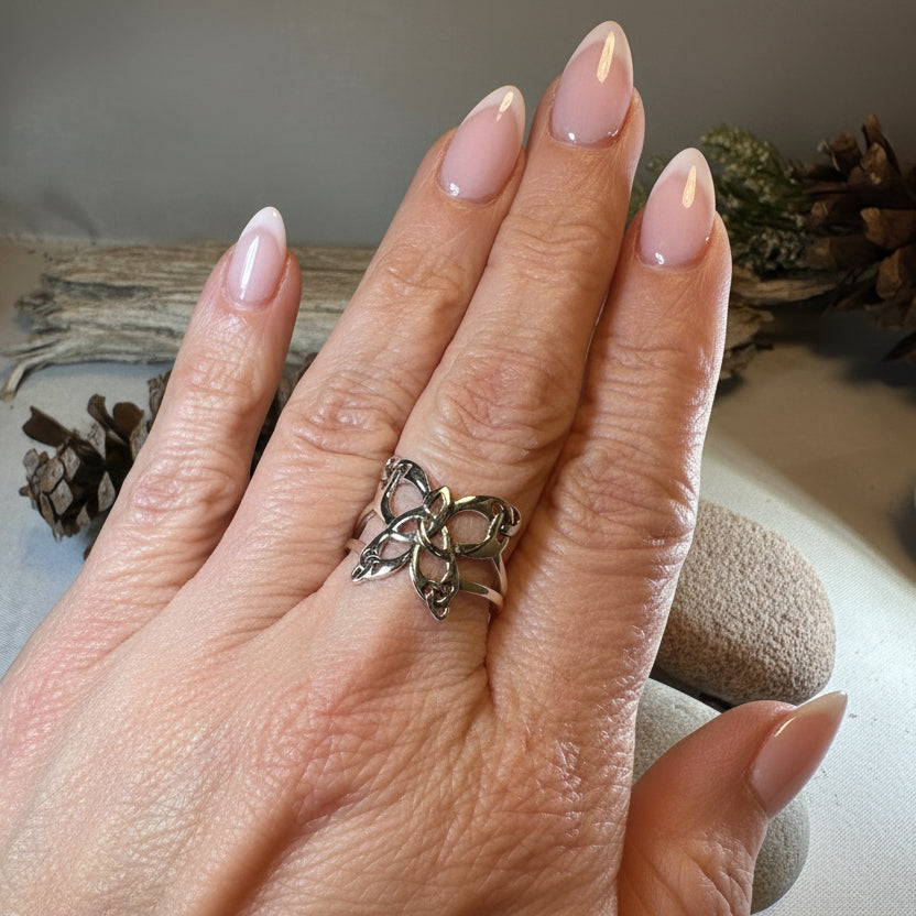 Trinity Knot Butterfly Ring