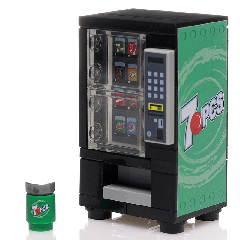 Custom 7 Pieces Soda Vending Machine made using LEGO parts - B3 Customs - 