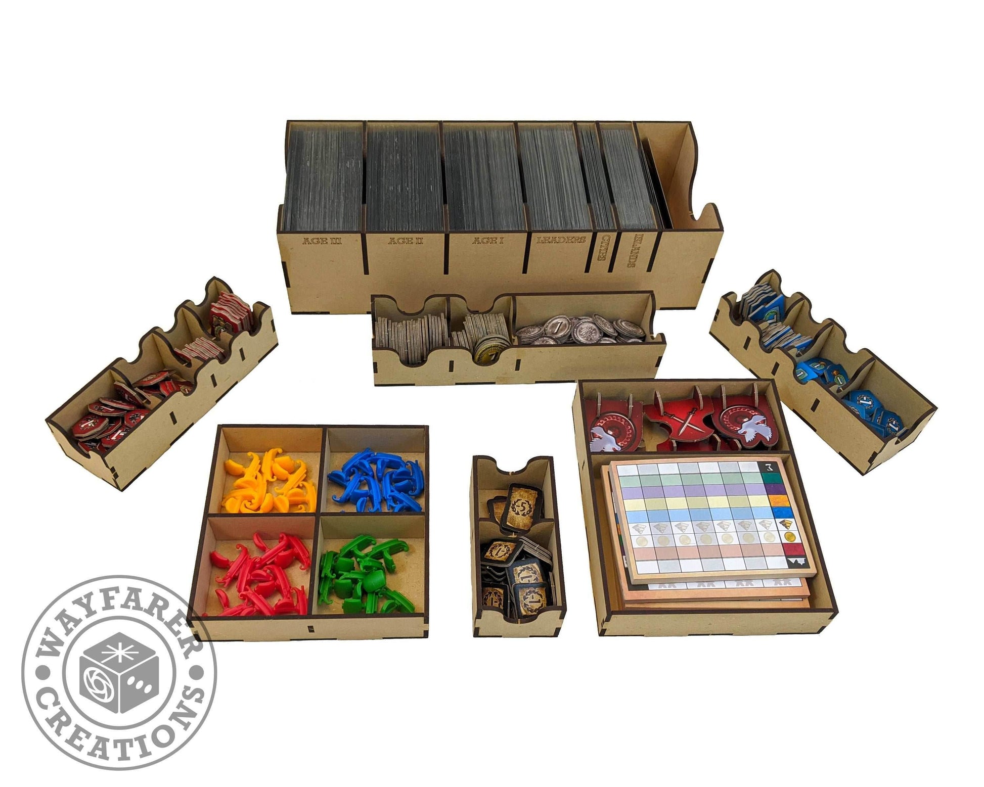 7 Wonders Board Game Organizer Insert - 