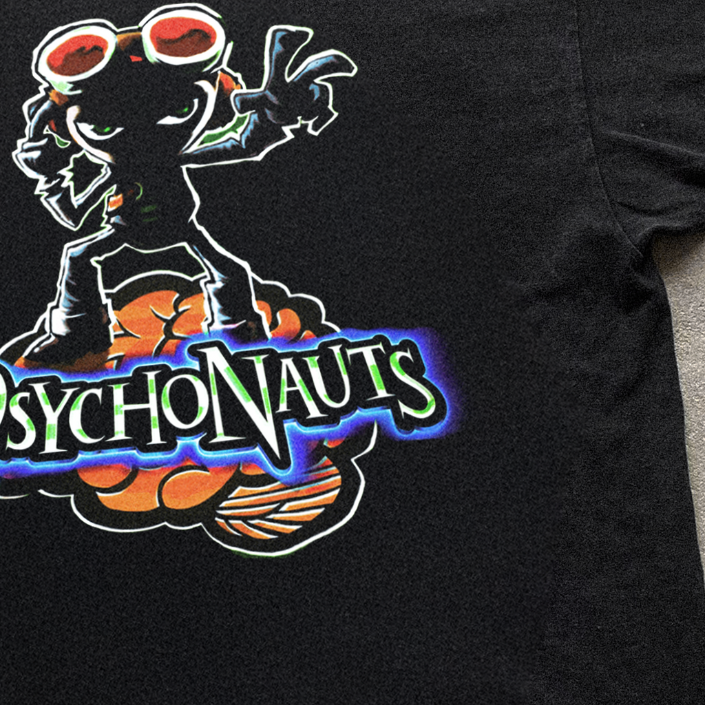 Psychonauts' (2005) Washed Black T-Shirt