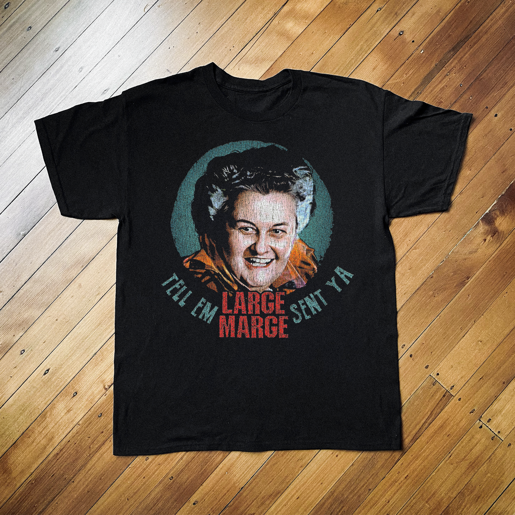 85 Pee Wee'S Big Adventure Large Marge Black T-Shirt