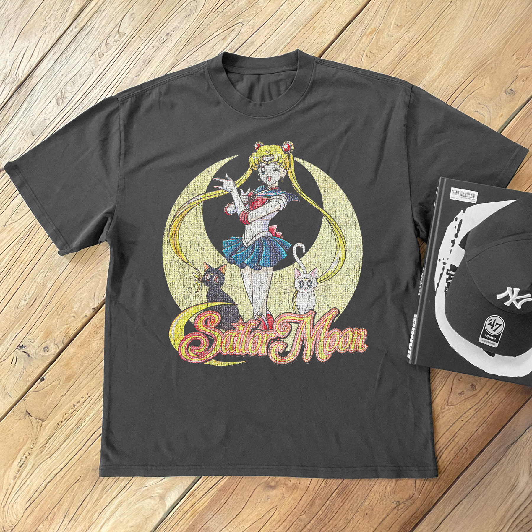 92 Sailor Moon Black T-Shirt