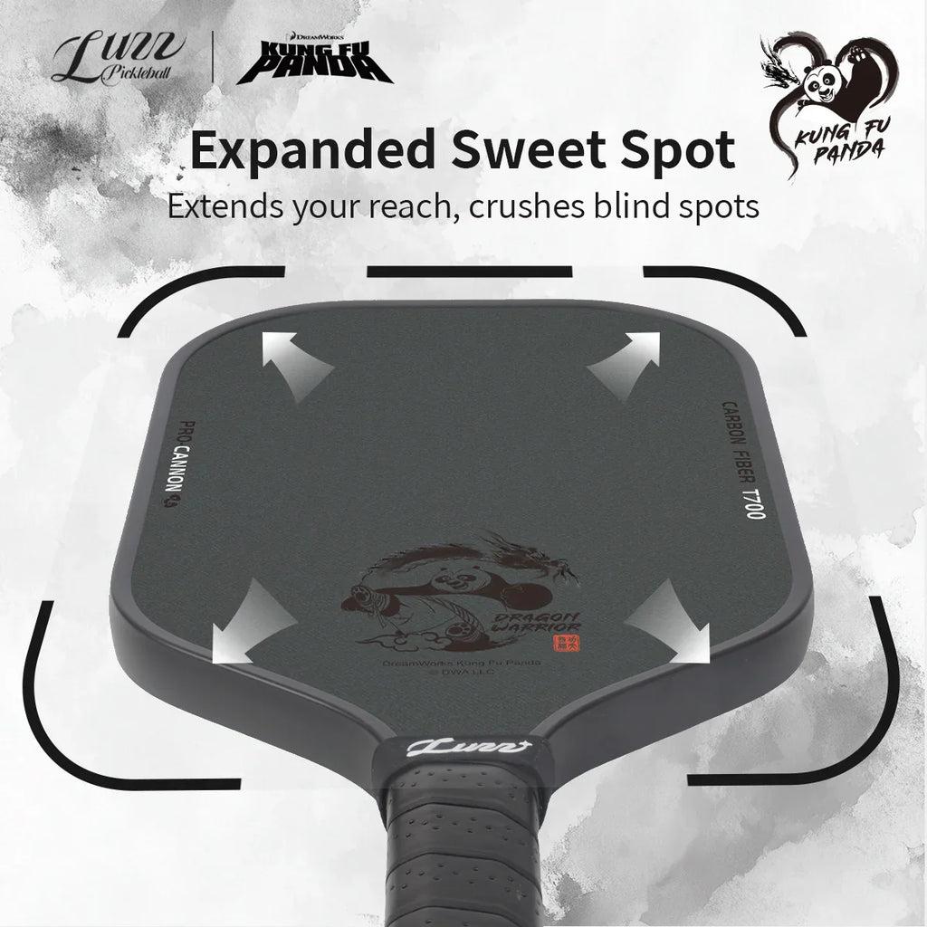 Luzz Kung Fu Panda Cannon Mad Pickler Edition Pickleball Paddle & Cover