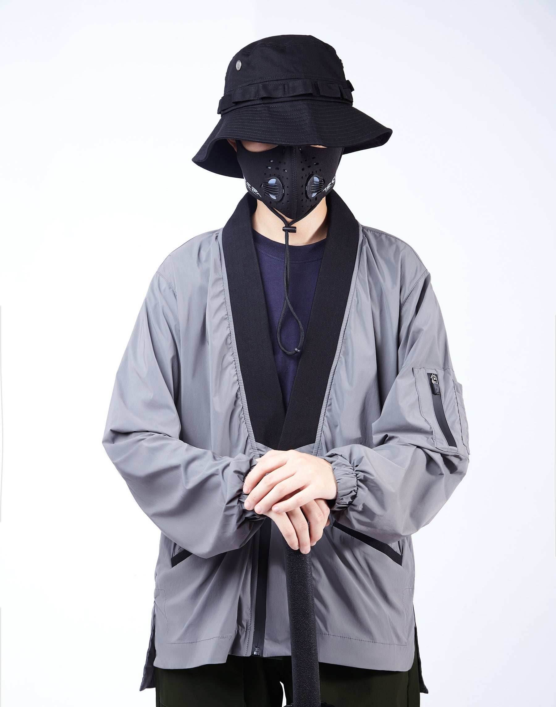 APT2809 Grey Kimono Shirt - Grey / S