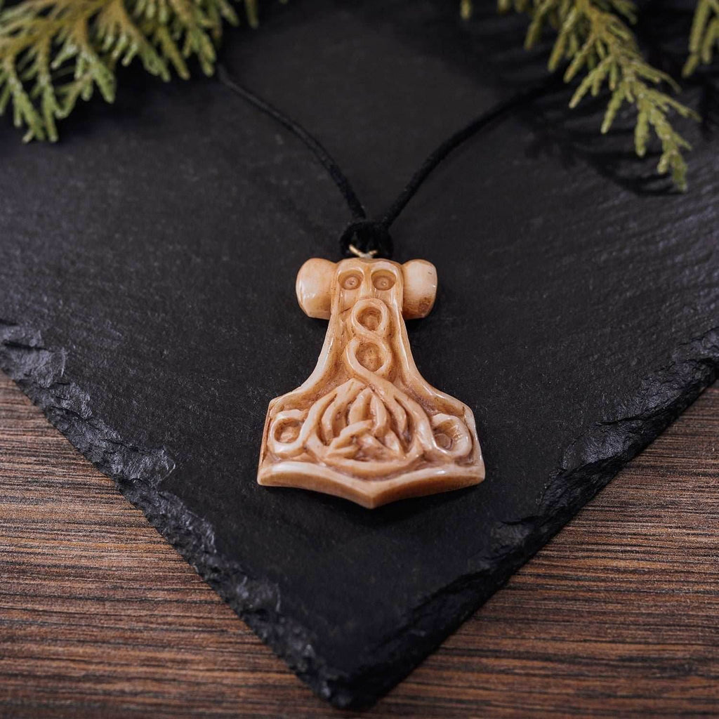 Bone Pendant - Mjolnir Odinson - 