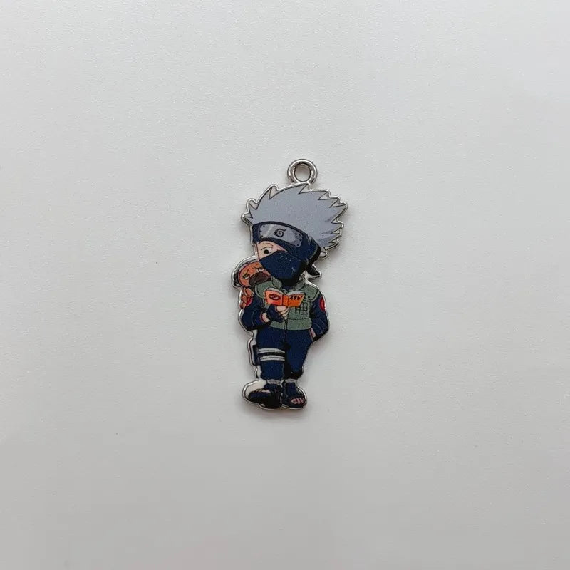7 PCS Naruto Key Chain Charms, Anime Cartoons Character Alloy Charms Pendant