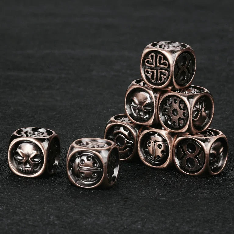 DND Dice Original Fun Lucky Ladybug Metal D6 Dice