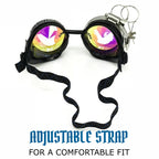 DJ approved glasses Rave eyewear with magnifying eye loupes kaleidoscope lenses