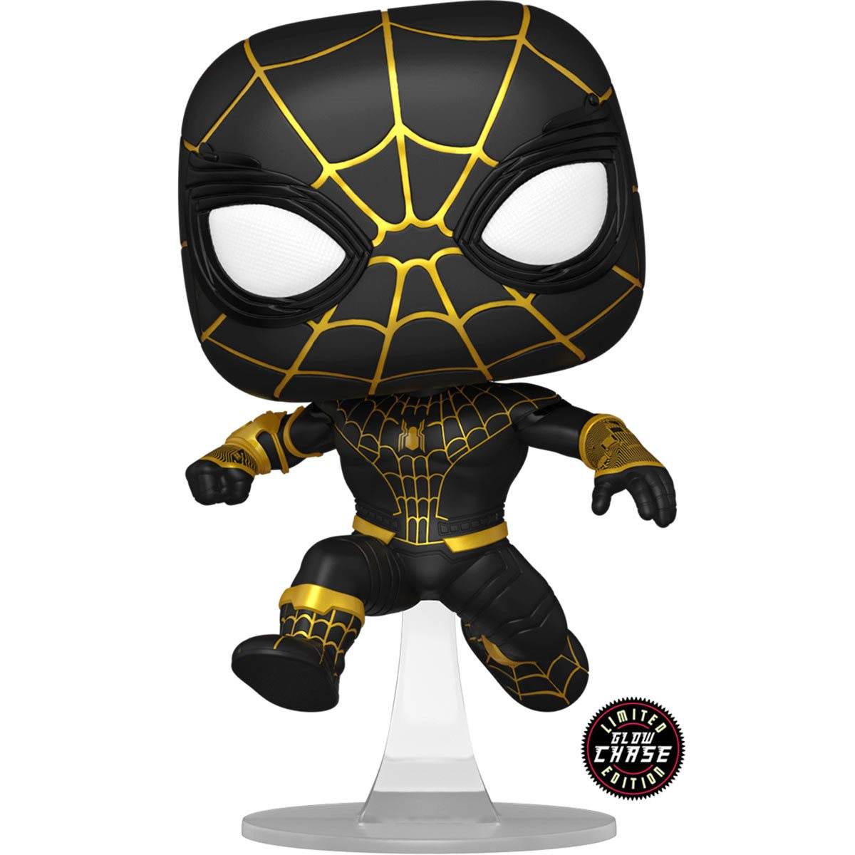Funko Pop! Marvel: Spider-Man No Way Home - Unmasked Spider-Man Black Suit CHASE AAA Anime Exclusive - 