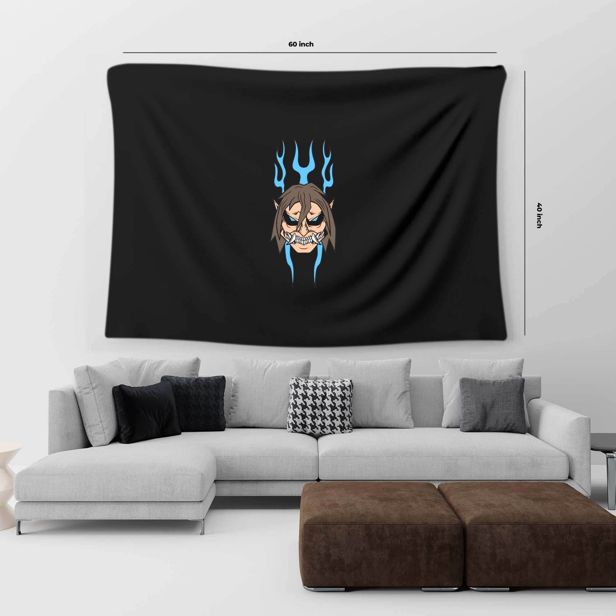 Wall Tapestry 60in x 40in - AOT - Attack - Blue