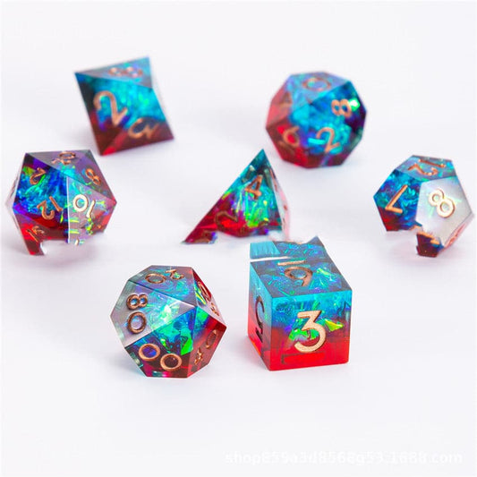 Resin Dice Set Dice Cthulhu Multi Faceted Running Group Sieve-DungeonDice1