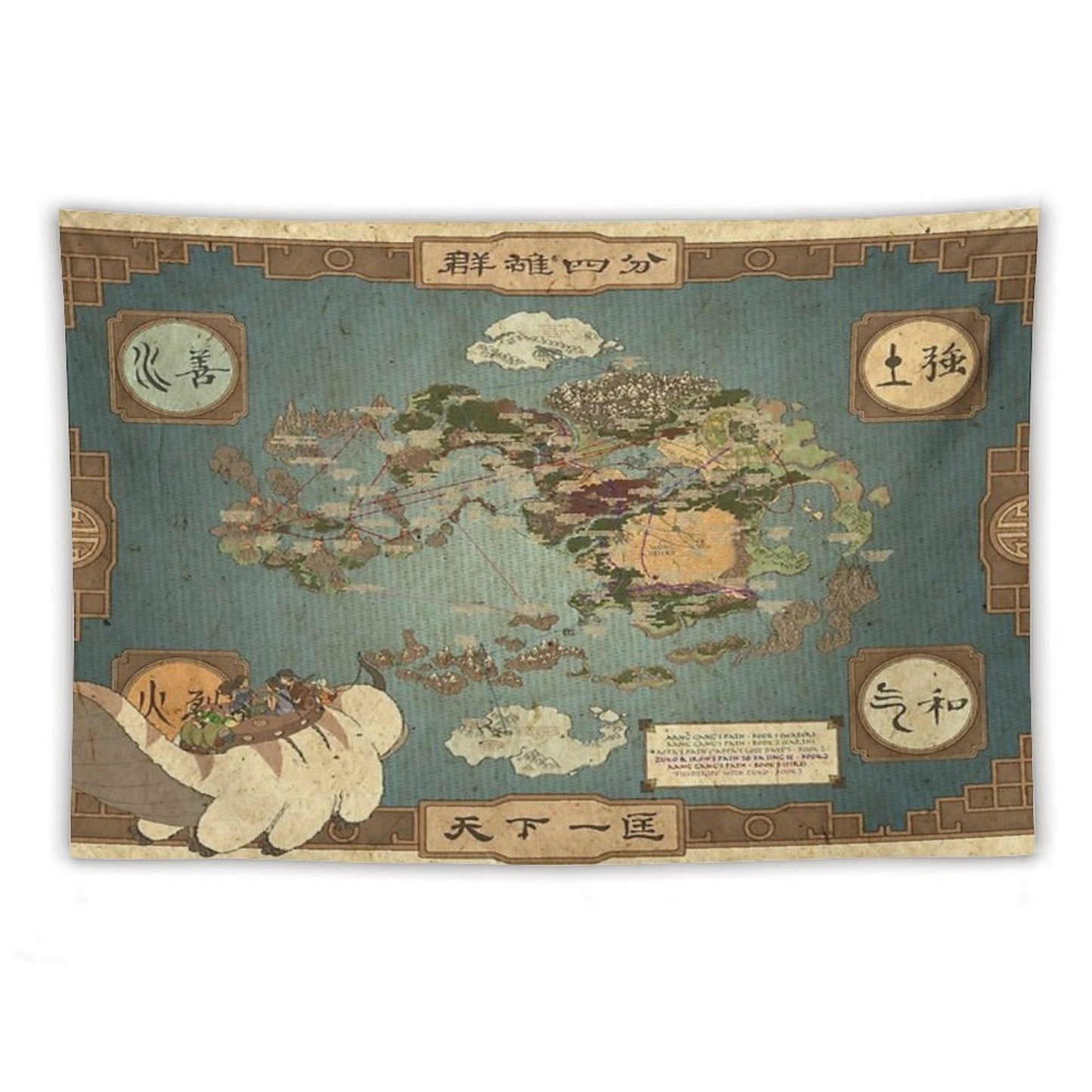 Avatar The Last Airbender Map Tapestry