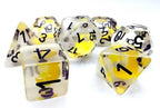Moon and Star Glow in the Dark 7-Dice DND RPG Dice Set - 