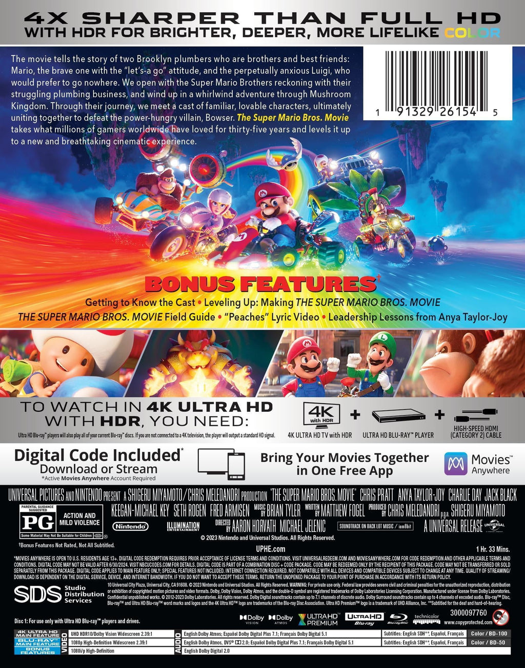 The Super Mario Bros. Movie - Power Up Edition Collectible Steelbook (4K Ultra HD + Blu-ray + Digital)