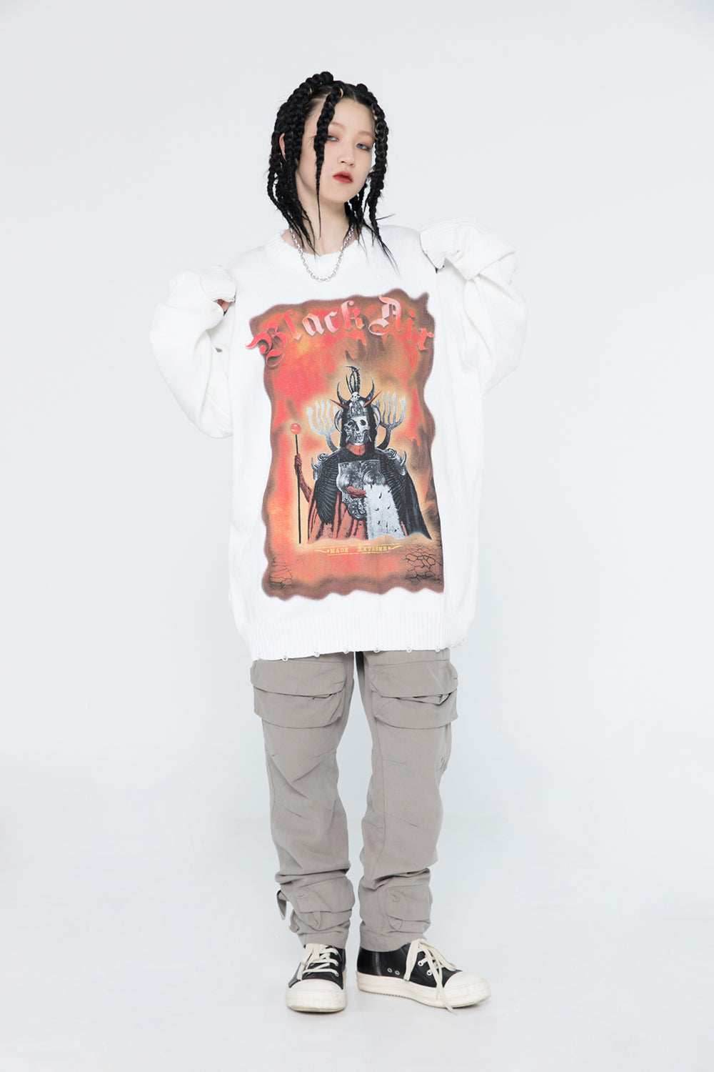 Extreme Dark Demon Knit Sweater - Black / S
