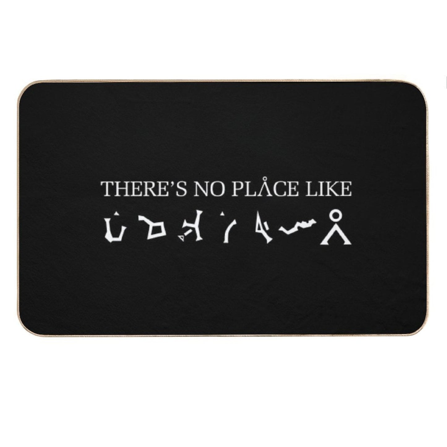 Stargate There’s No Place Like Earth , White Letters Bath Mat