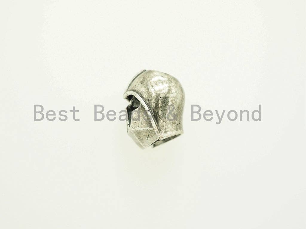 Antique Darth Vader Dark knight Soldier Helmet Beads, Knot Paracord Bracelet Keychain Making Beads, Men's Bracelet, 15x17mm, 1pc, sku#Y99