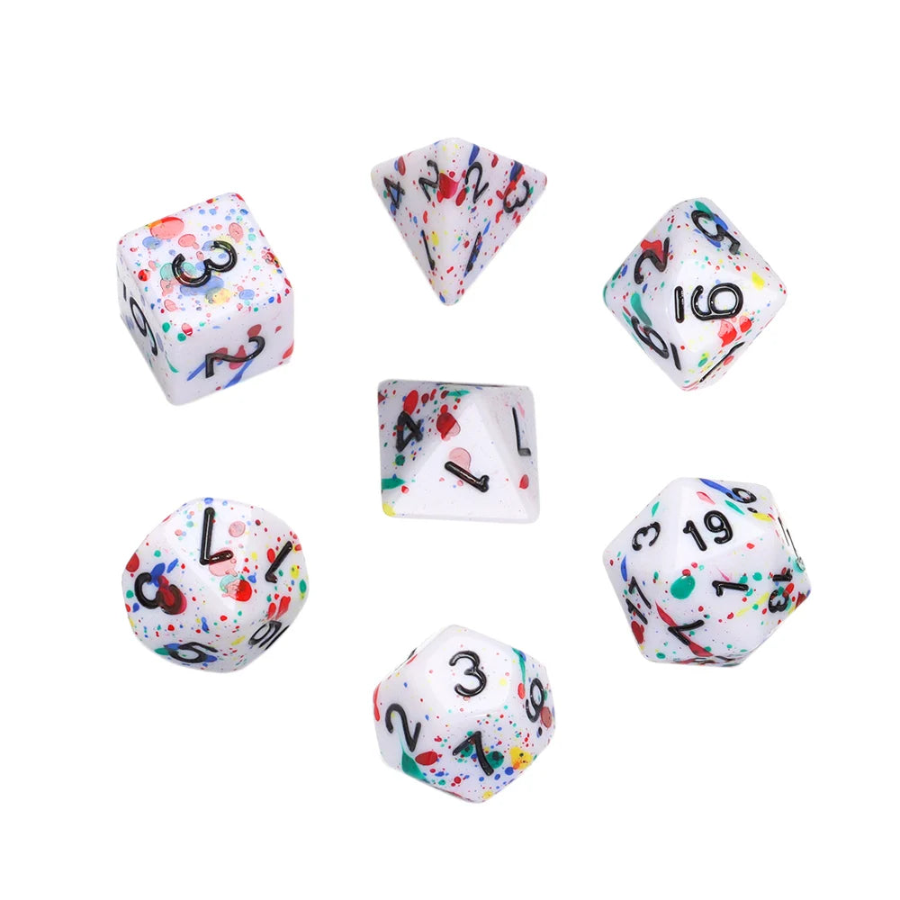 7Pcs Tortoise Dice Set Polyhedral Animal Game Dice For TRPG DND Accessories Polyhedral Dice For Board Card Game Math Games