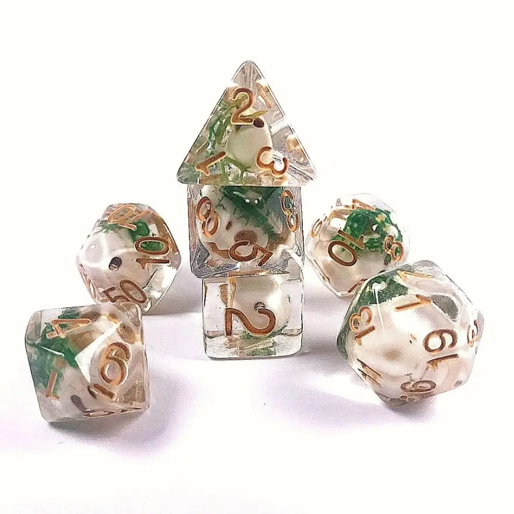 7Pcs Tortoise Dice Set Polyhedral Animal Game Dice For TRPG DND Accessories Polyhedral Dice For Board Card Game Math Games