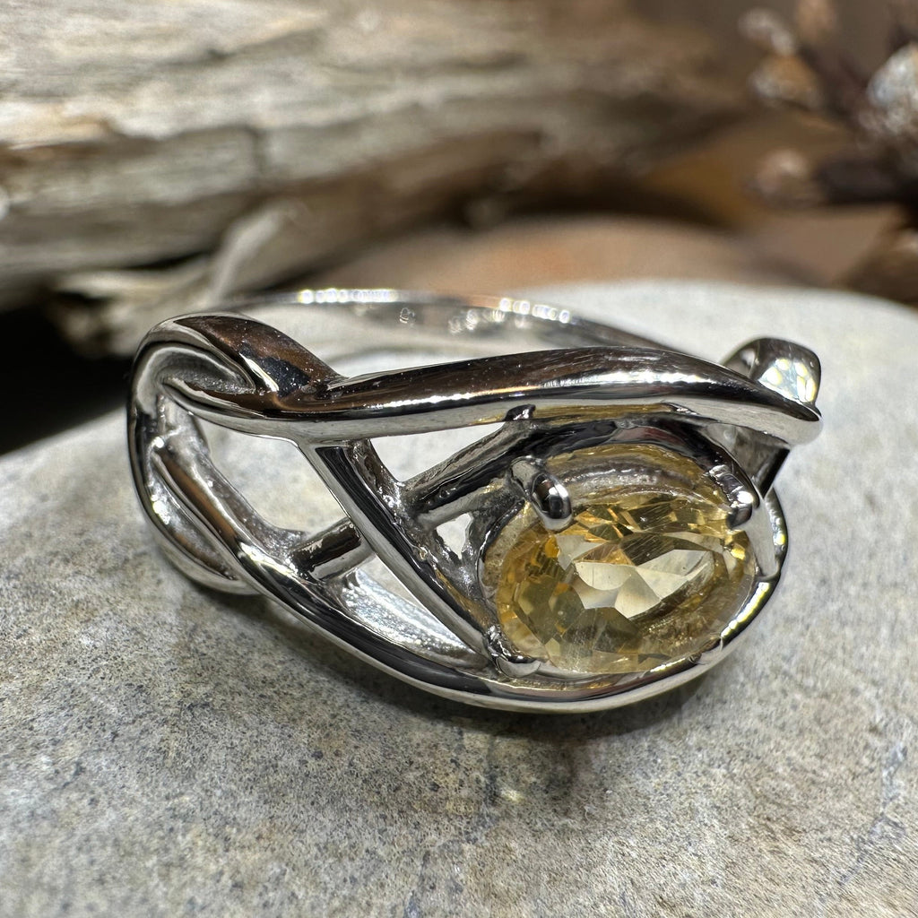 Blue Topaz Celtic Knot Ring