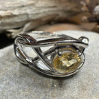Blue Topaz Celtic Knot Ring