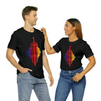 Sunset Ombre Dragon and Sword Shirt - Asphalt / S