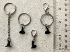 Black Witch Hat Zipper Pull Bag Charm Keychain