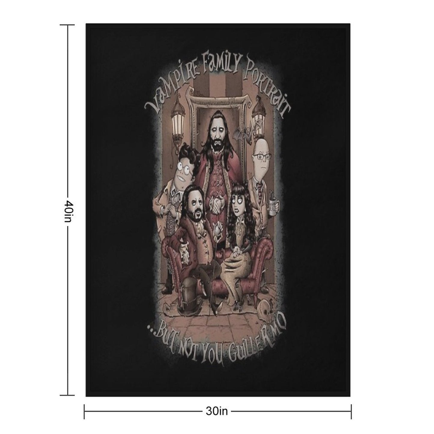 Vampire Family Portrait Throw Blanket