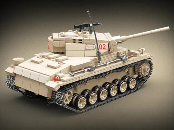 WWII - German Panzer 3 Battle Tank - Mil-Blox