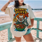 Spooky Horror Cereal Tee - Funny Halloween Killer Breakfast Shirt, Creepy Cereal Box Graphic