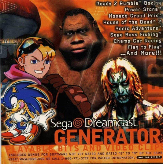 Generator Demo Disc Vol. 1 (Sega Dreamcast) - Game Manual Only