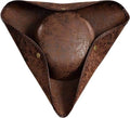 Pirate Hat Tricorn Faux Leather Colonial Renaissance Halloween Cosplay Costume Hat - Brown
