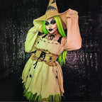 Bugged Out Baddie Costume - 3 Piece Halloween Outfit with Dress Choker Hat