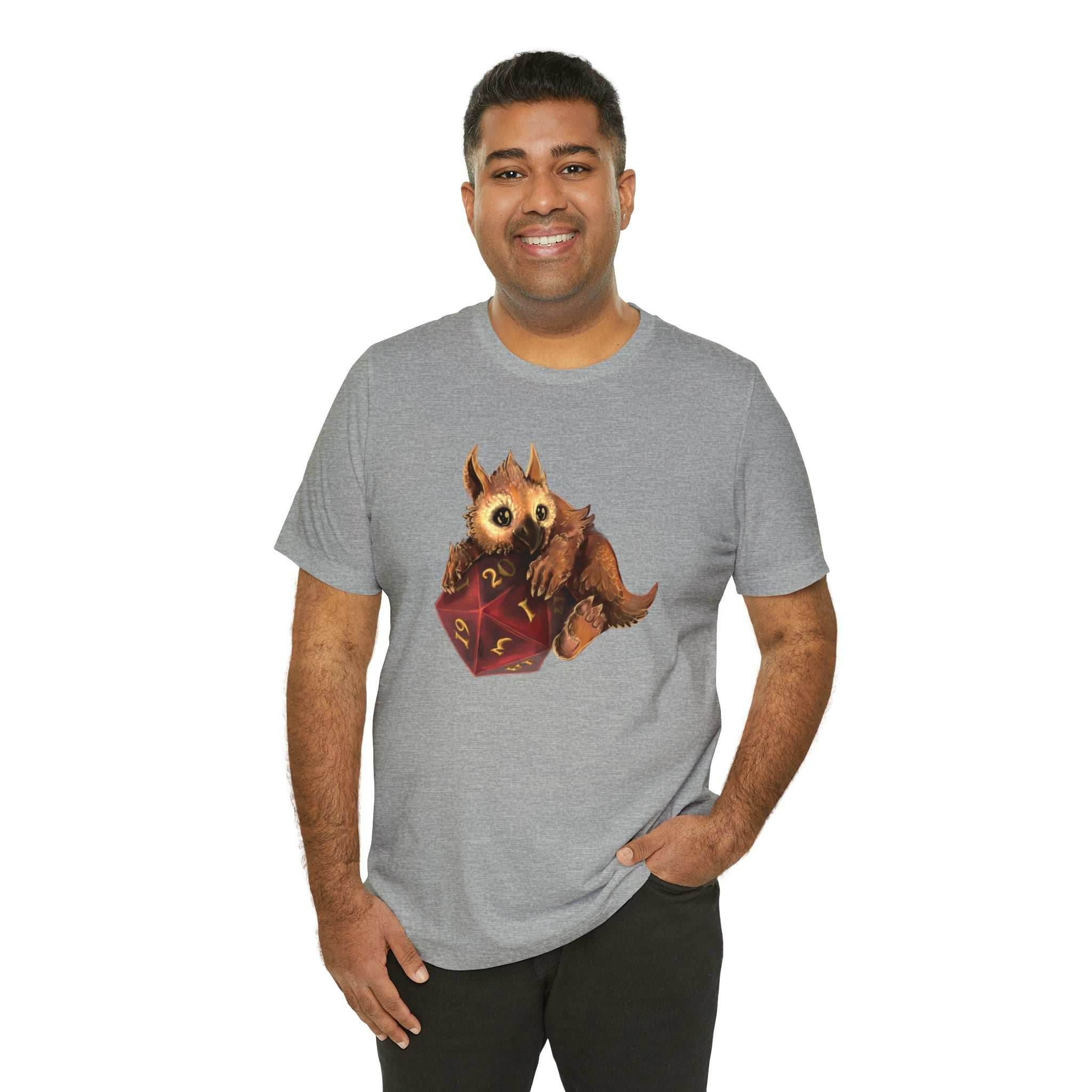 Owliver with High Variance D20 Short Sleeve Tee - Athletic Heather / S