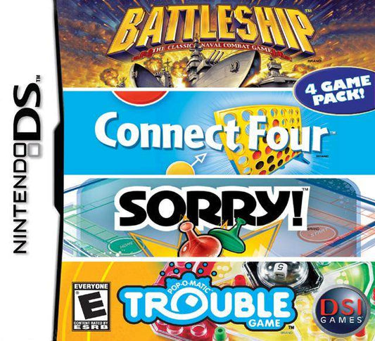 Battleship/Connect Four/Sorry/Trouble (Nintendo DS) - Game Manual Only