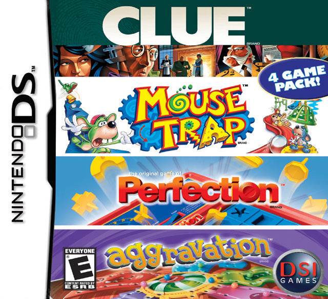 Clue/Mouse Trap/Perfection/Aggravation (Nintendo DS) - Game Manual Only