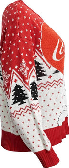 Coca Cola Heart Polar Bear Drinking Sweater - S