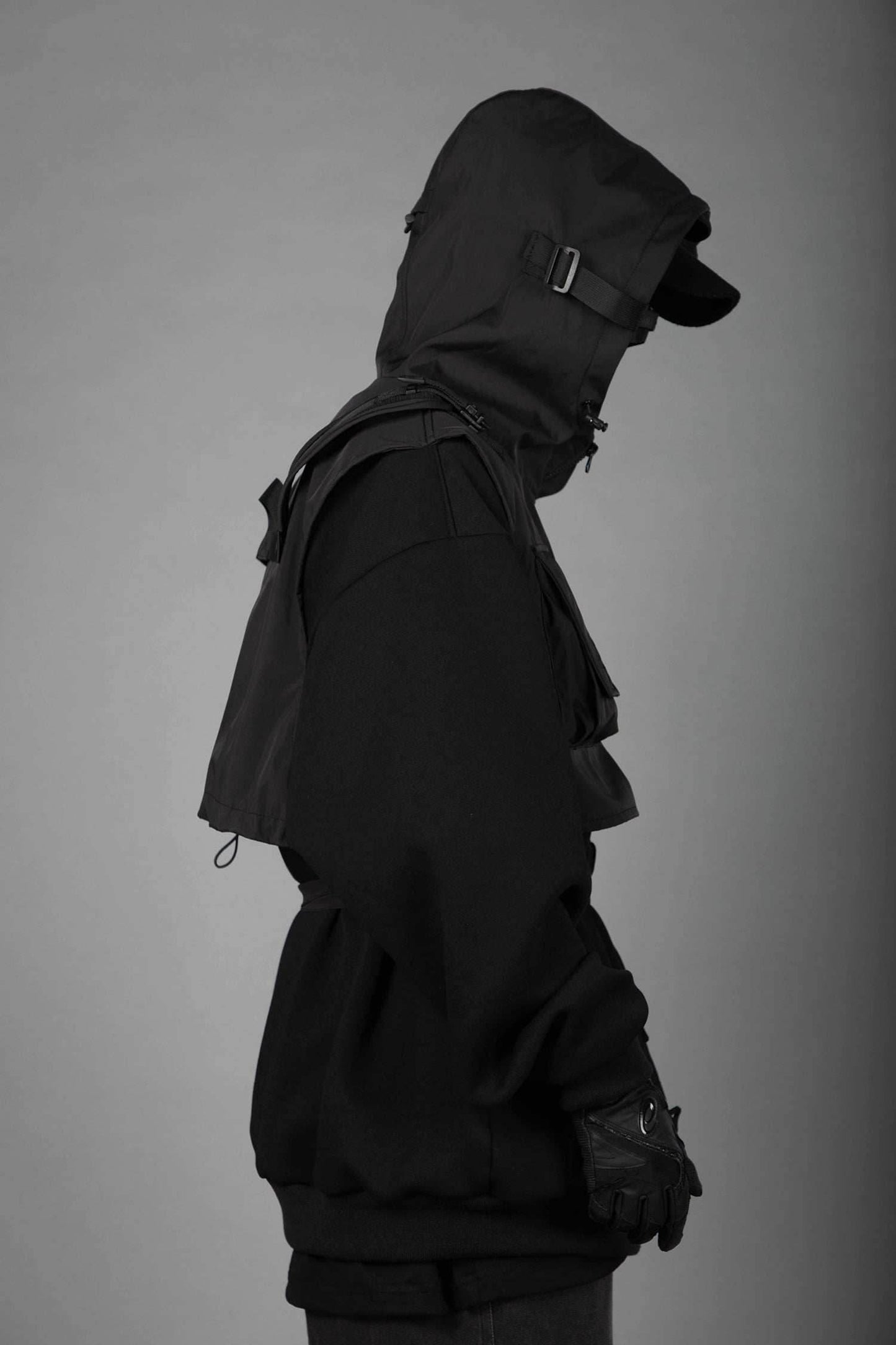 HiH34 Black Tech Guard Hoodie - Black / M