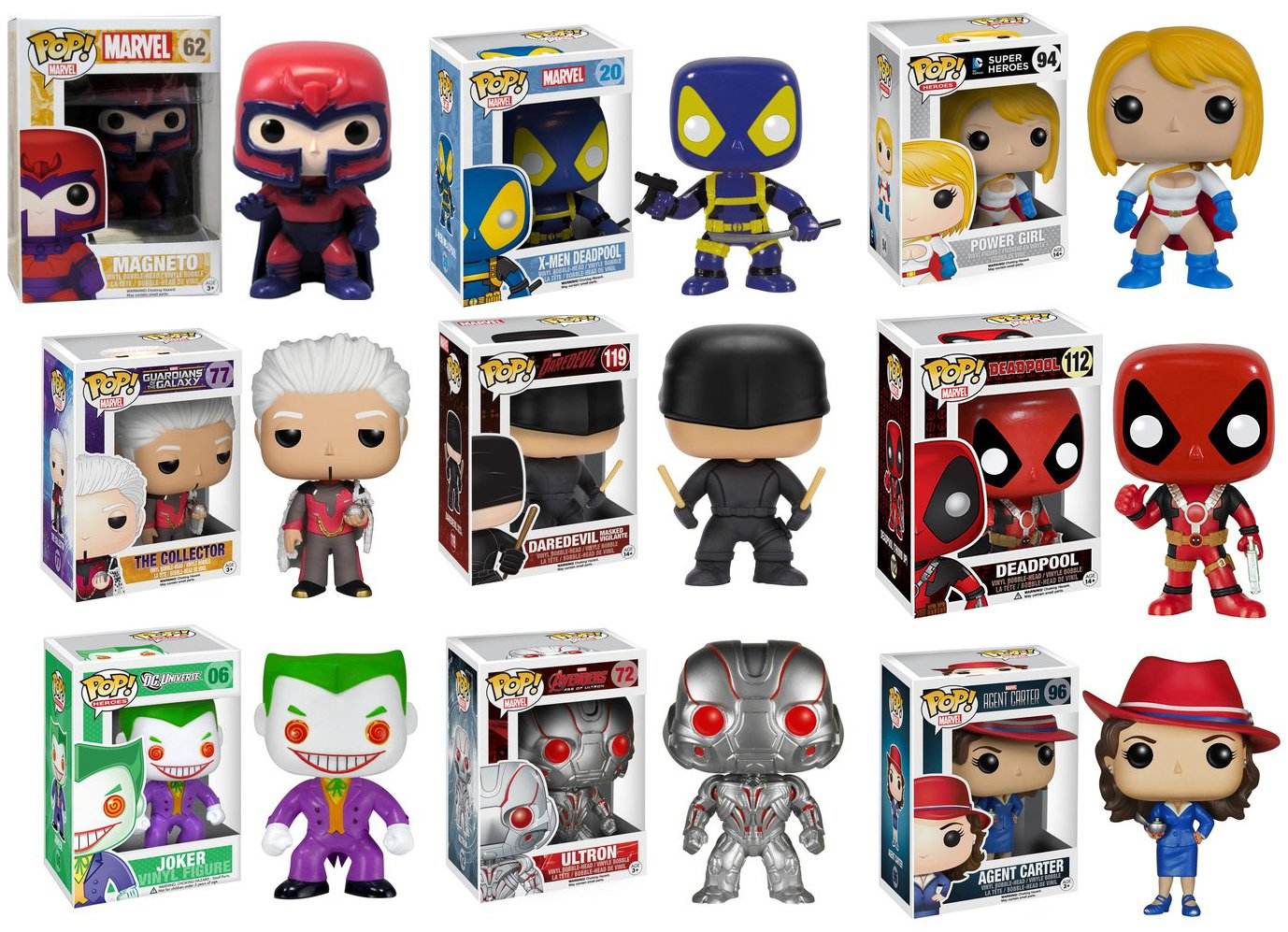 Funko POP! DC and Marvel Superhero Mystery Pack - 6 Random Funko POPs! All Comic Book Characters! No Duplication! - 