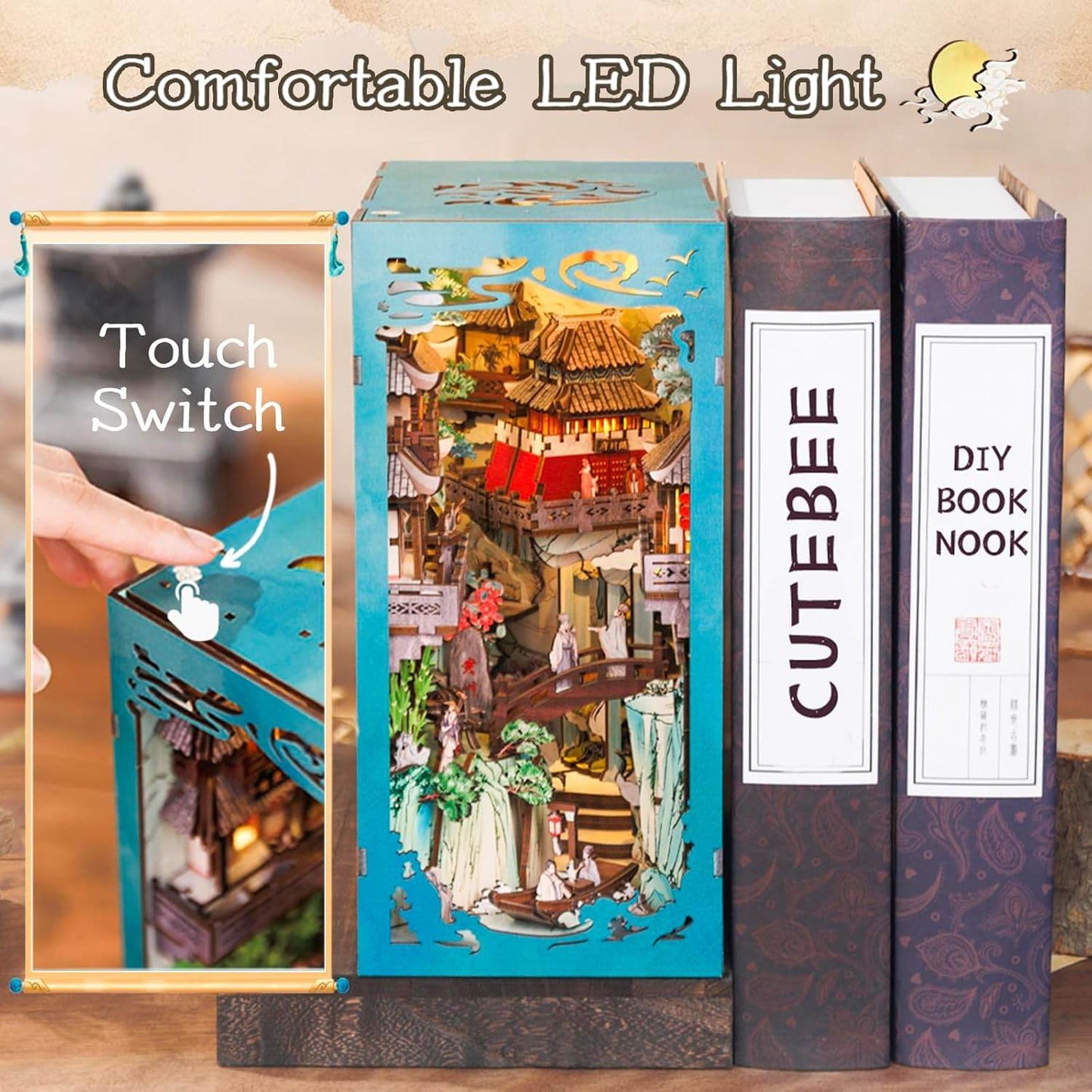 Book Nook Wizardi Miniature - Su Dongpo's Life Roombox Kit - 