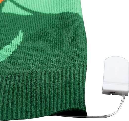 3D T-Rex Santa Hat Light UP Sweater - S