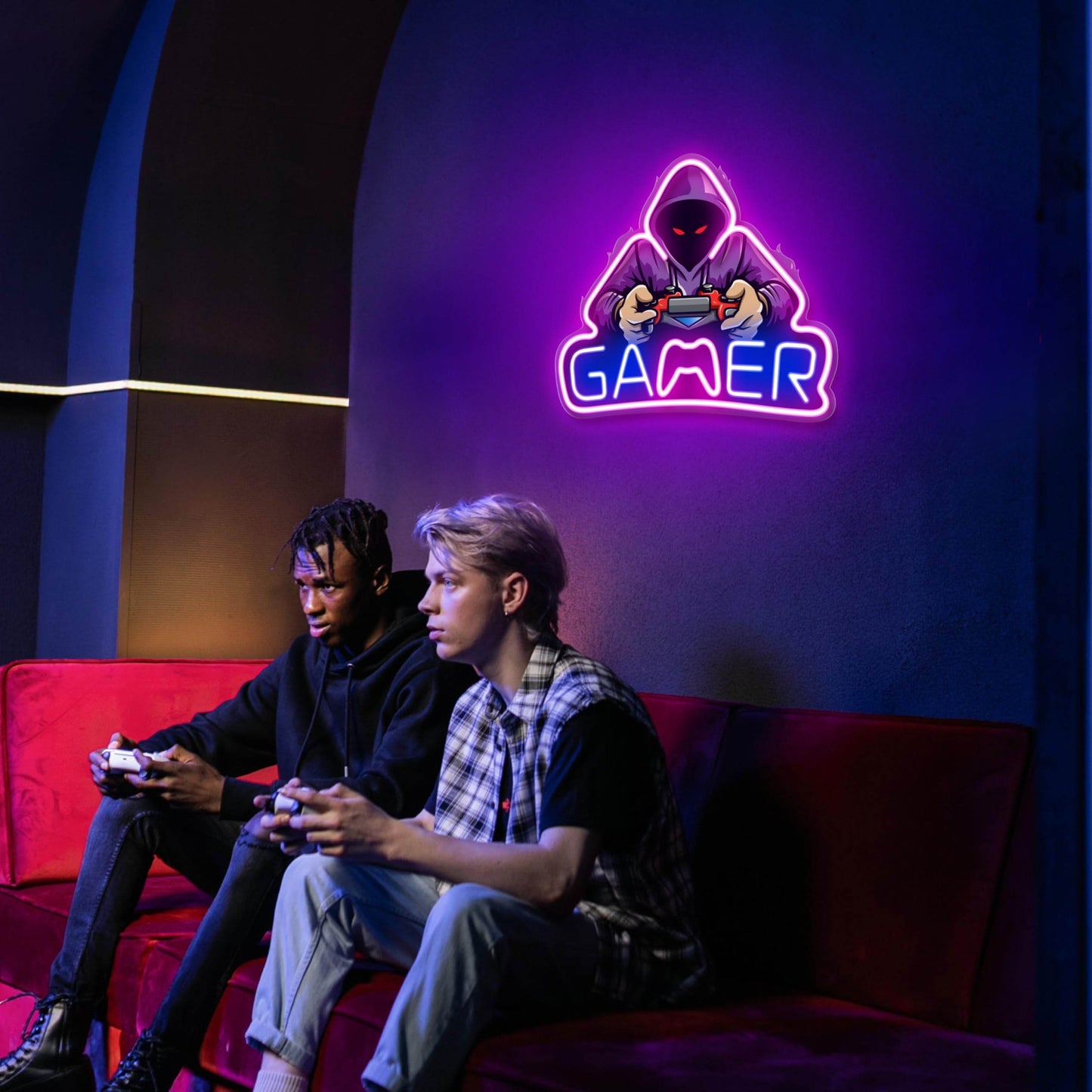 Gaming Neon Sign - LED Neon Light for Game Room Decoration | Teen Gamer Gift - Mushroom1_Green