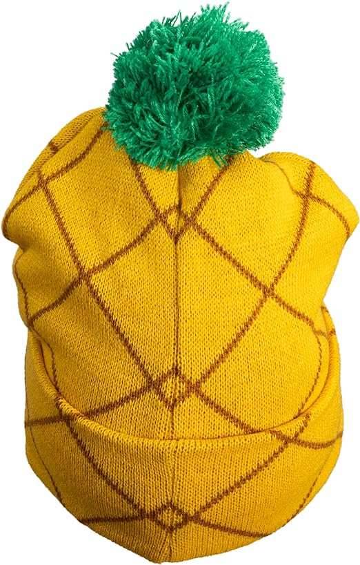 Spongebob Squarepants Pineapple Pom Cuffed Beanie Hat - 