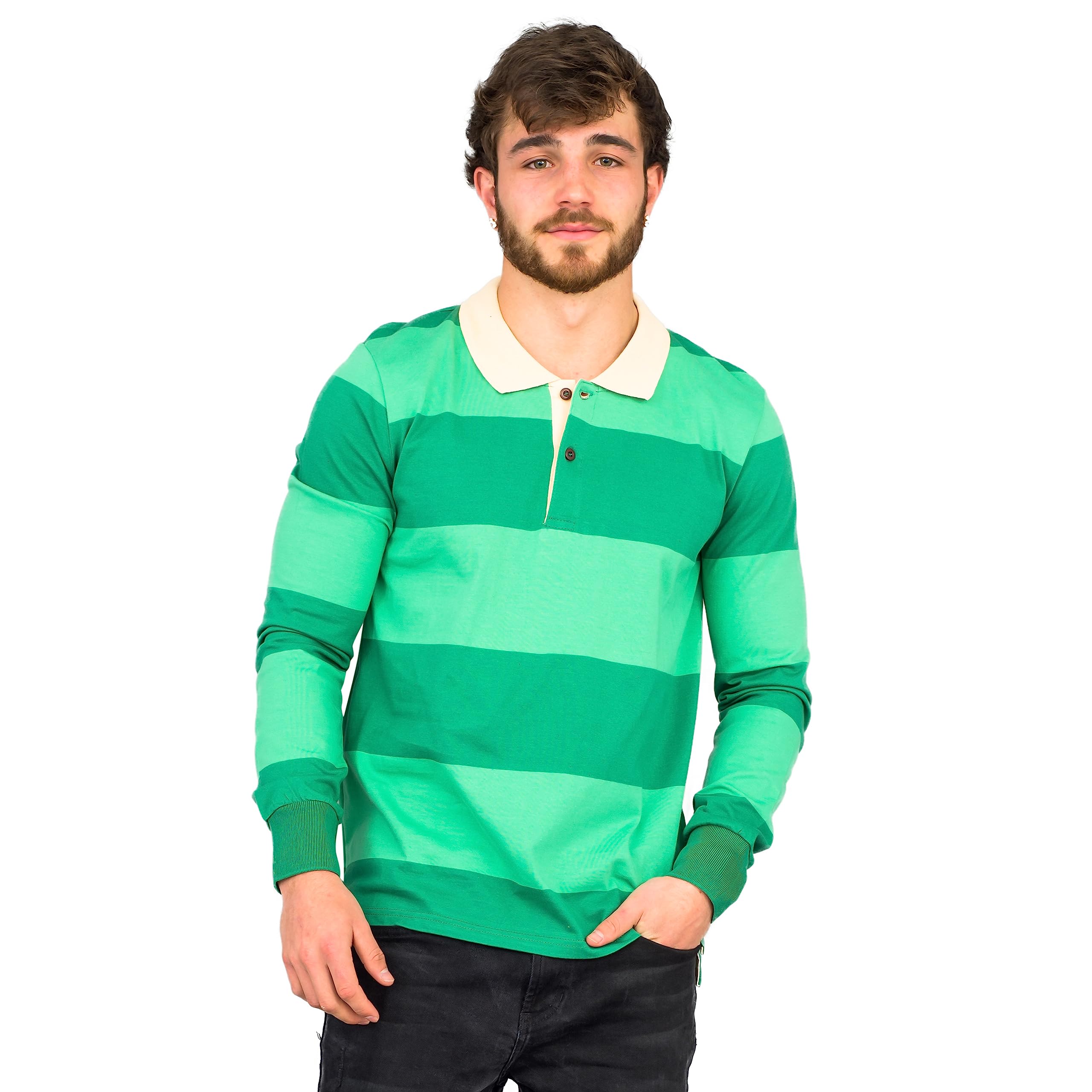 Blue and Detective Halloween Costume Green Striped Shirt