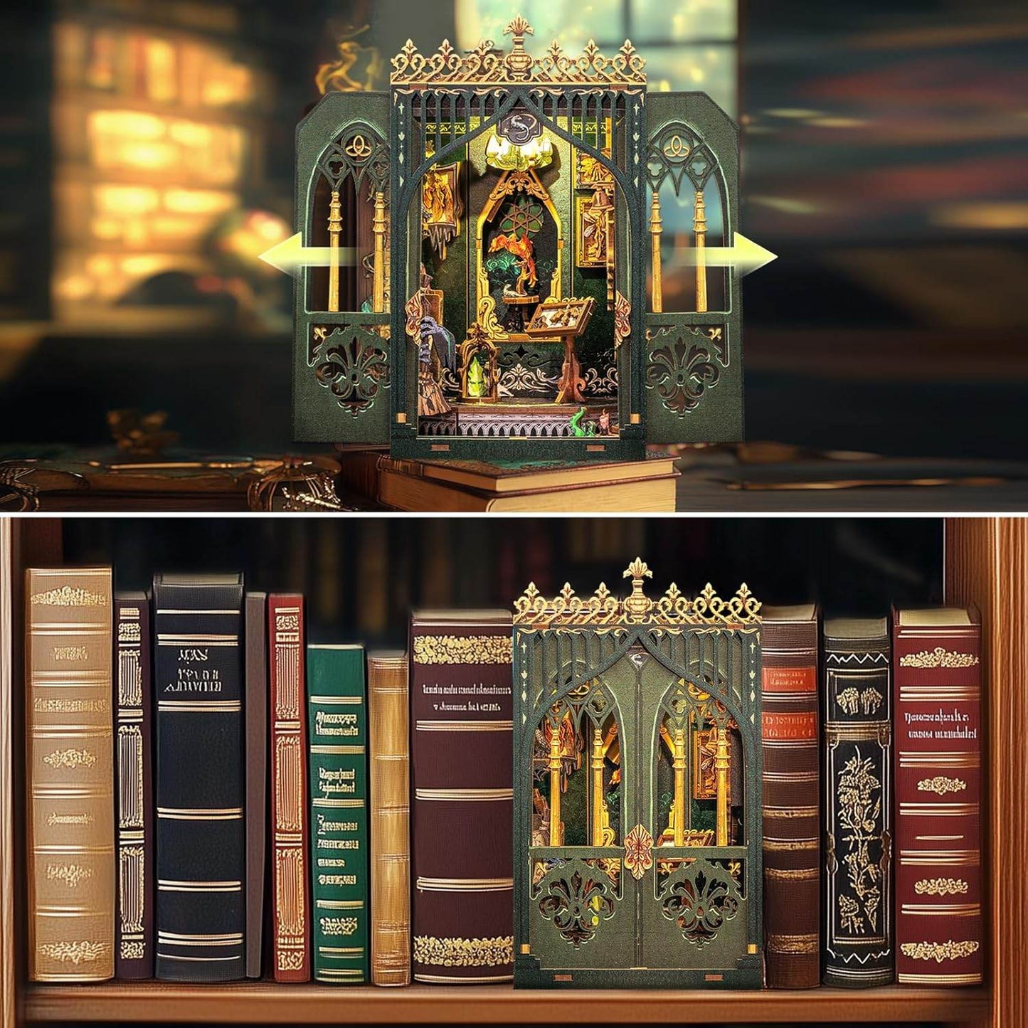 Book Nook Wizardi Miniature - The Darkness Herbarium Roombox Kit - 