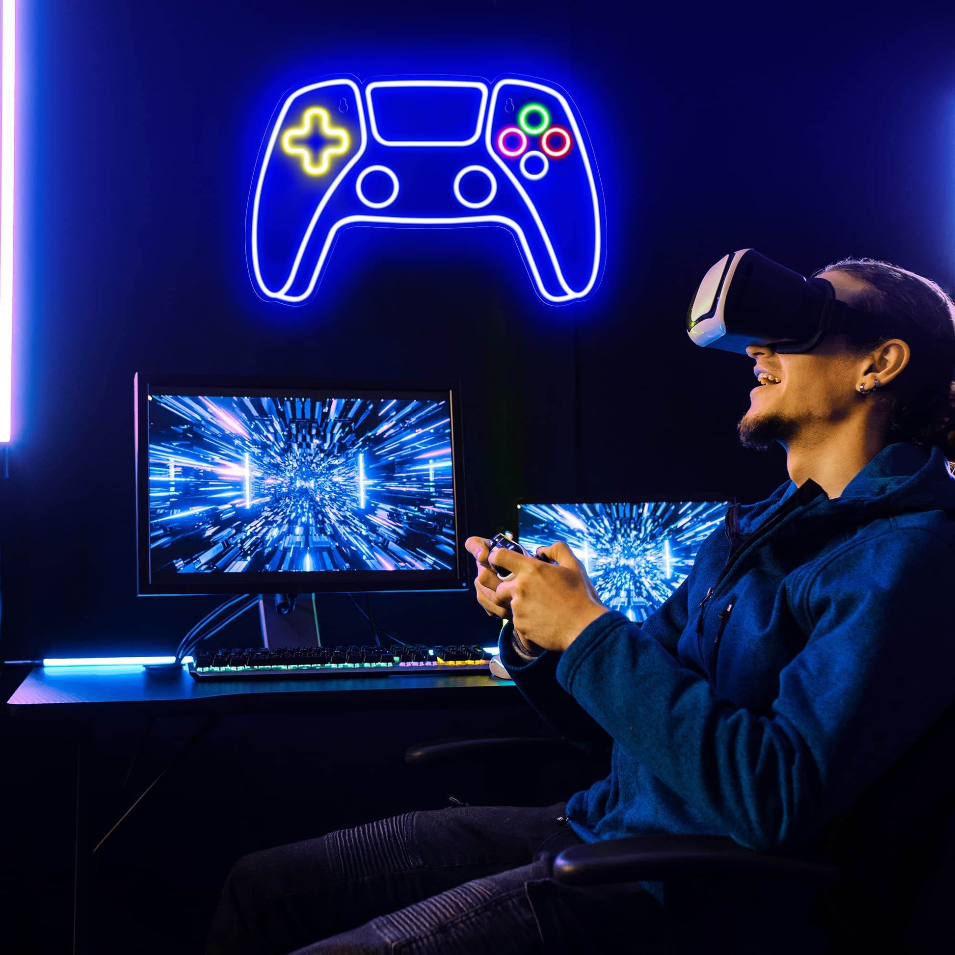 Gaming Neon Sign - LED Neon Light for Game Room Decoration | Teen Gamer Gift - Mushroom1_Green