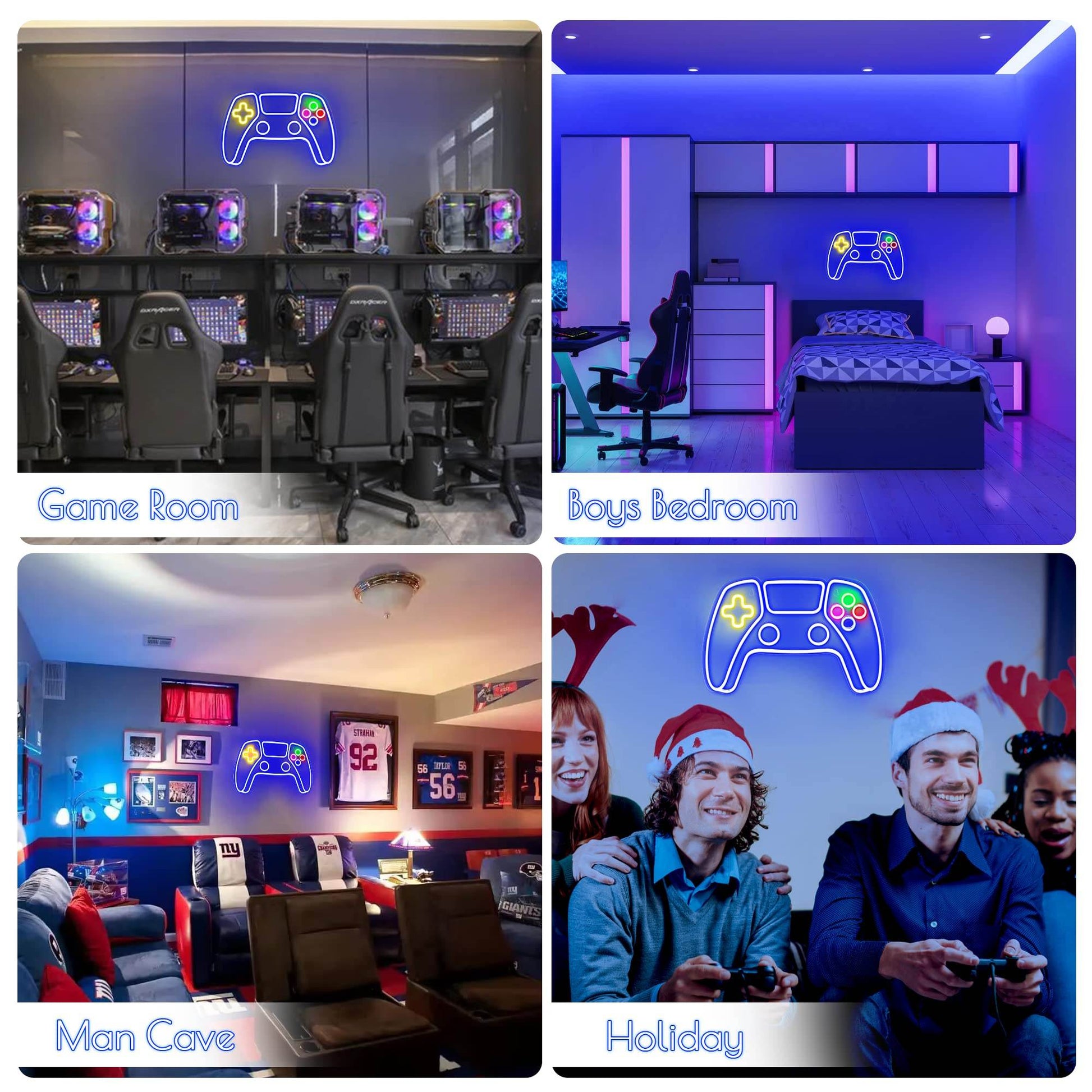 Gaming Neon Sign - LED Neon Light for Game Room Decoration | Teen Gamer Gift - Mushroom1_Green